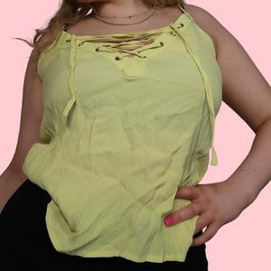 LOVE CULTURE MUTED NEON GREEN TANK TOP